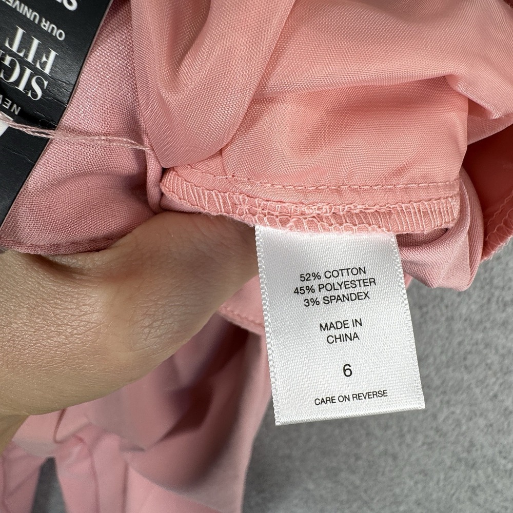 New York Company 7th Ave Signature Straight Leg Pants Size 6 Pink NWT - Picture 8 of 13